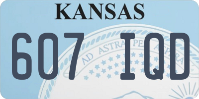 KS license plate 607IQD