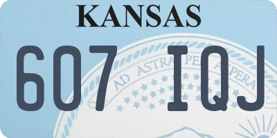 KS license plate 607IQJ
