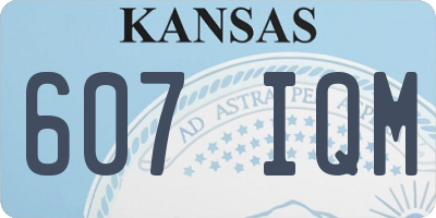KS license plate 607IQM