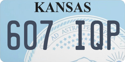 KS license plate 607IQP