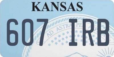 KS license plate 607IRB
