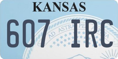 KS license plate 607IRC