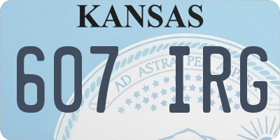 KS license plate 607IRG