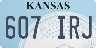 KS license plate 607IRJ