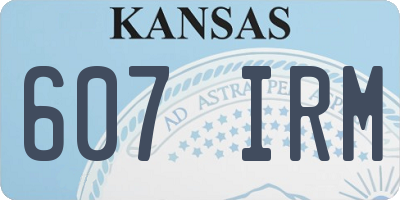 KS license plate 607IRM