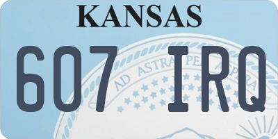 KS license plate 607IRQ