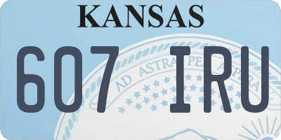 KS license plate 607IRU