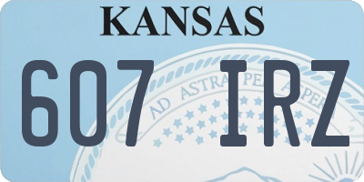 KS license plate 607IRZ