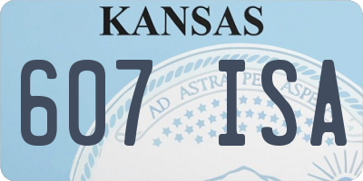 KS license plate 607ISA