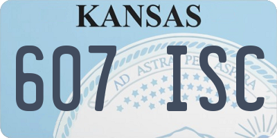 KS license plate 607ISC