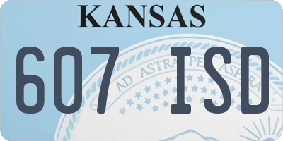 KS license plate 607ISD