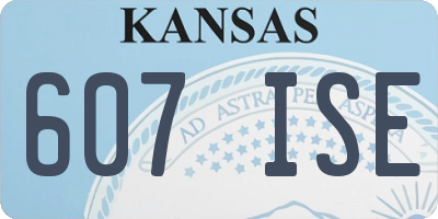 KS license plate 607ISE