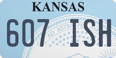 KS license plate 607ISH