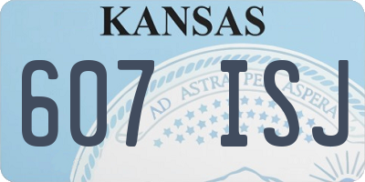 KS license plate 607ISJ