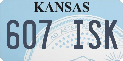 KS license plate 607ISK