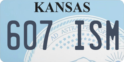 KS license plate 607ISM