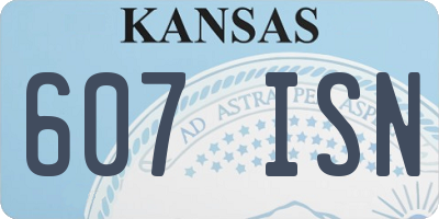 KS license plate 607ISN