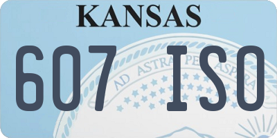 KS license plate 607ISO