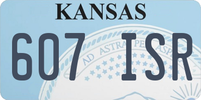 KS license plate 607ISR