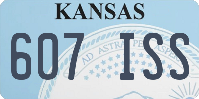 KS license plate 607ISS