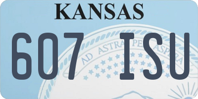 KS license plate 607ISU