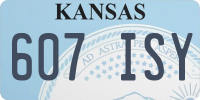 KS license plate 607ISY