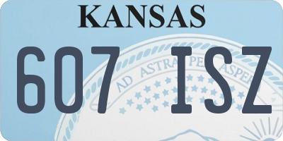 KS license plate 607ISZ