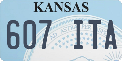 KS license plate 607ITA