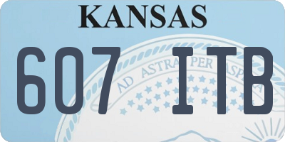 KS license plate 607ITB