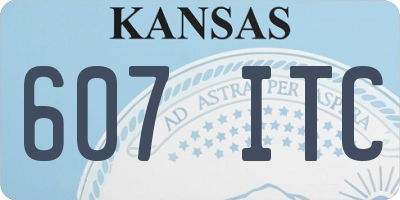 KS license plate 607ITC