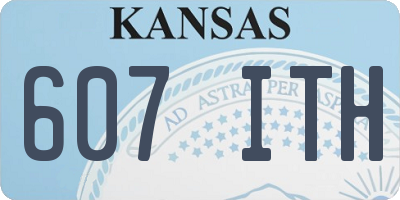 KS license plate 607ITH
