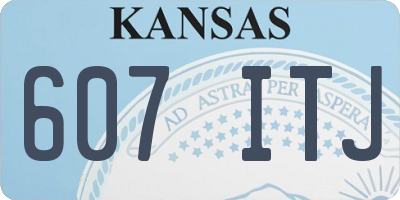 KS license plate 607ITJ
