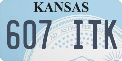 KS license plate 607ITK