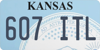 KS license plate 607ITL