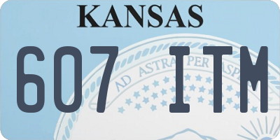KS license plate 607ITM