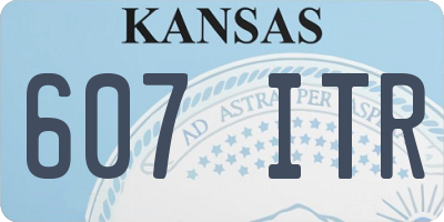 KS license plate 607ITR