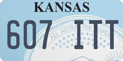 KS license plate 607ITT