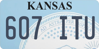 KS license plate 607ITU