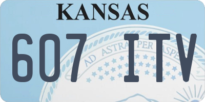 KS license plate 607ITV