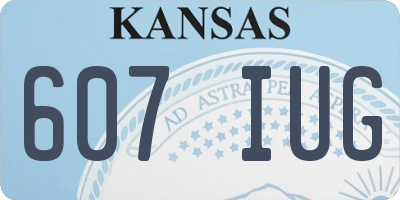 KS license plate 607IUG