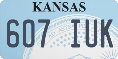 KS license plate 607IUK