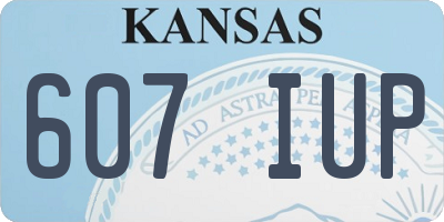 KS license plate 607IUP