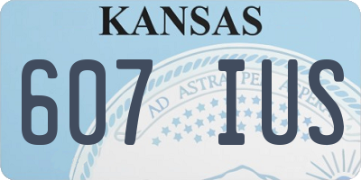 KS license plate 607IUS