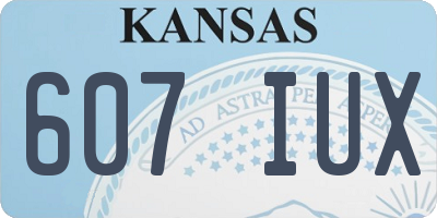 KS license plate 607IUX