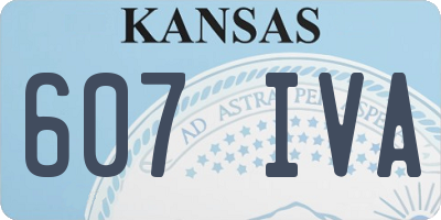 KS license plate 607IVA