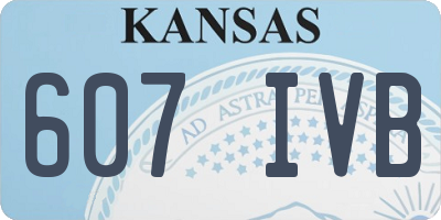 KS license plate 607IVB