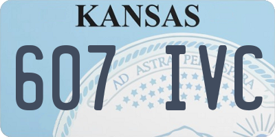 KS license plate 607IVC