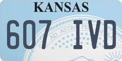KS license plate 607IVD