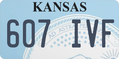 KS license plate 607IVF