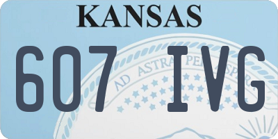 KS license plate 607IVG